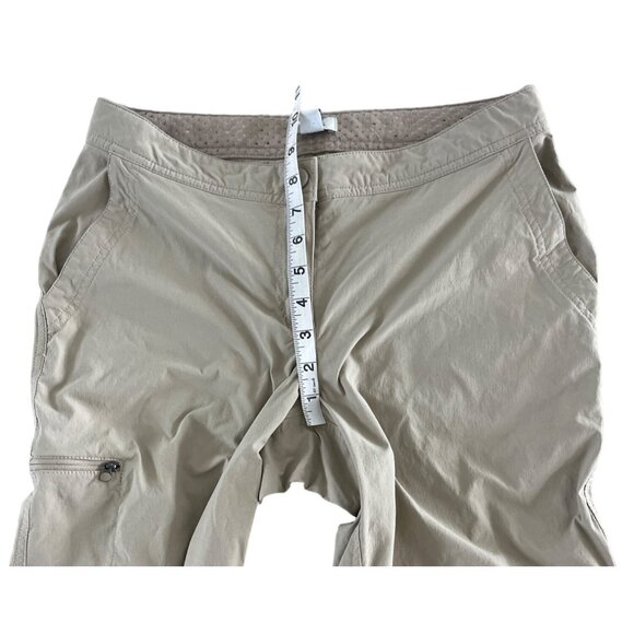 LL Bean Womens Water-Repellent Comfort Trail Pants‎ Straight-Leg Crop Ash Tan 6 - Picture 7 of 12